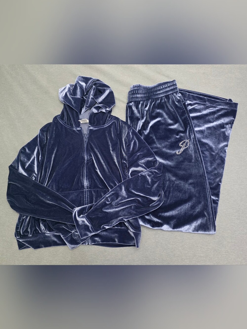 PINK Victoria's Secret Velvet Set - Navy Blue
